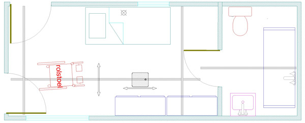 Plafondlift Met Traverserail En Connector Naar Badkamer